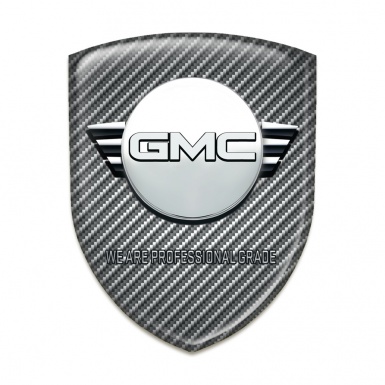 GMC Silicone Emblem Carbon Background Round Logo 