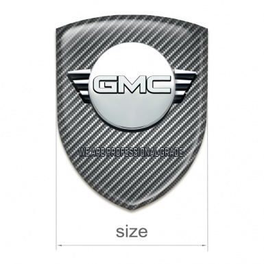 GMC Silicone Emblem Carbon Background Round Logo 