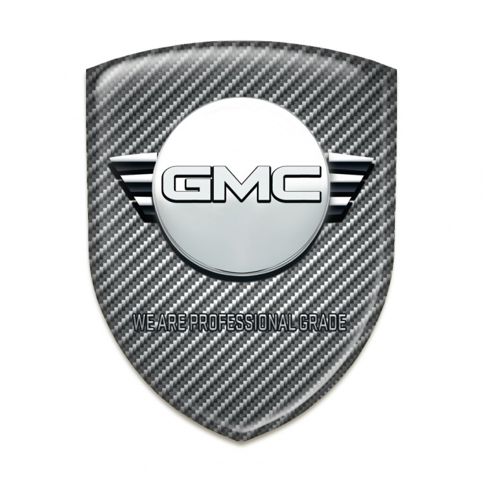 GMC Silicone Emblem Carbon Background Round Logo 