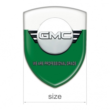 GMC Emblem Exterior Green White Base Round Logo 