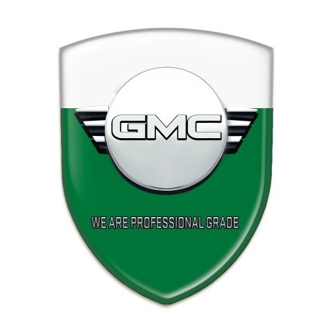 GMC Emblem Exterior Green White Base Round Logo 