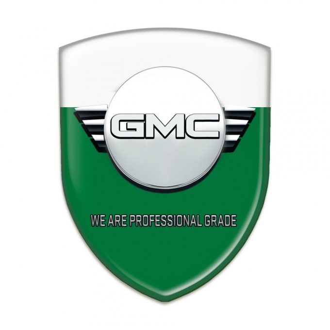 GMC Emblem Exterior Green White Base Round Logo 