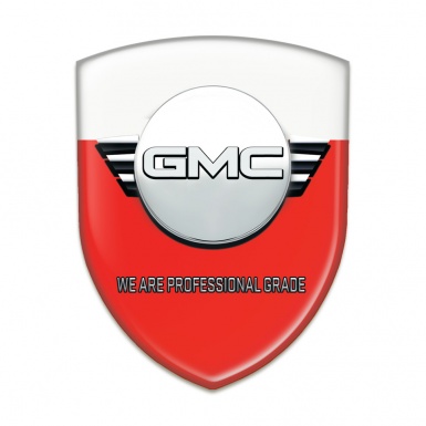 GMC Emblem Interior Red White Base Round logo 