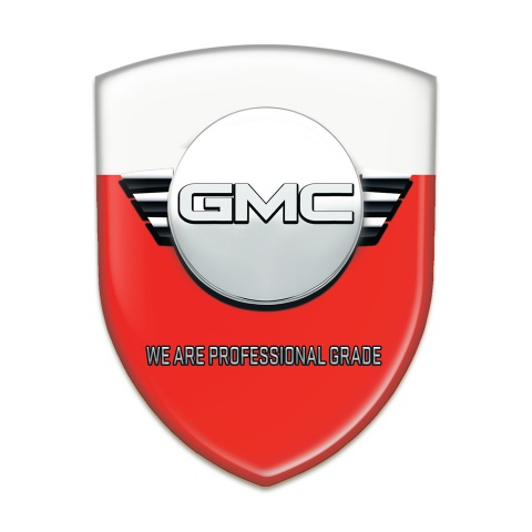 GMC Emblem Interior Red White Base Round logo 