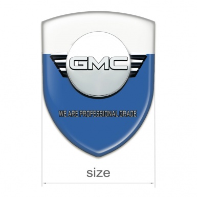 GMC Tuning Badge Blue White Base Round Logo Style 