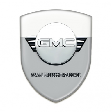 GMC Self Adhesive Car logo Emblem Grey White Base Round logo 