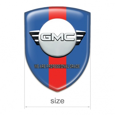 GMC Silicone Shield Blue with Red Band and Round Logo 