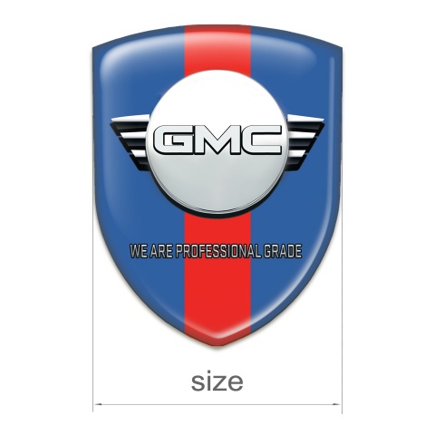 GMC Silicone Shield Blue with Red Band and Round Logo 