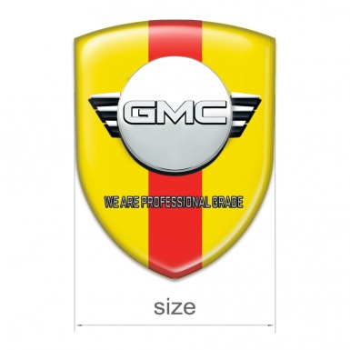 GMC Silicone Shield Yellow with Red Band and Round logo 