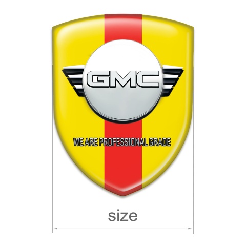 GMC Silicone Shield Yellow with Red Band and Round logo 