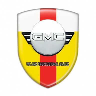 GMC Tuning Emblem Yellow White with Red Band Edition 