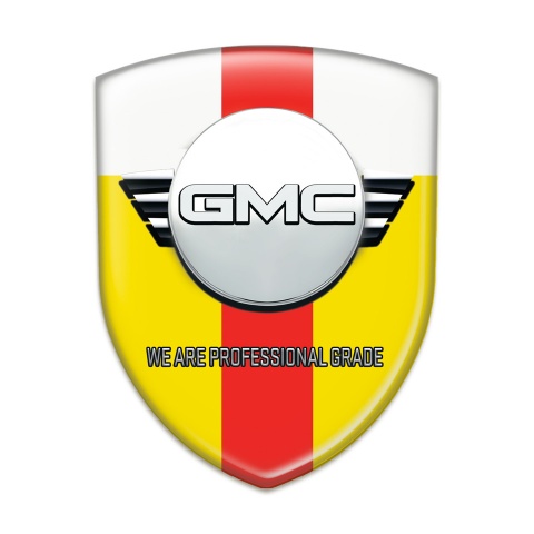 GMC Tuning Emblem Yellow White with Red Band Edition 