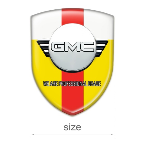 GMC Tuning Emblem Yellow White with Red Band Edition 