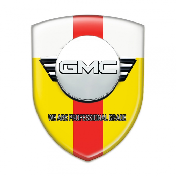 GMC Tuning Emblem Yellow White with Red Band Edition 