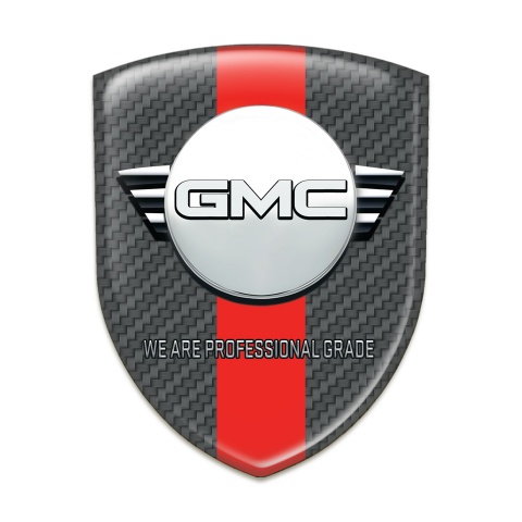GMC Domed Emblem Brown carbon with Red Band Edition 