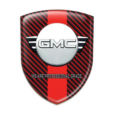 GMC Emblem Interior Red Carbon Red Band and Round Logo 