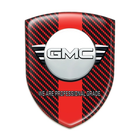 GMC Emblem Interior Red Carbon Red Band and Round Logo 
