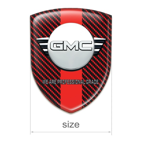 GMC Emblem Interior Red Carbon Red Band and Round Logo 