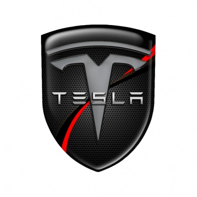 Tesla Emblem Shield Silicone Line Artwork Edition