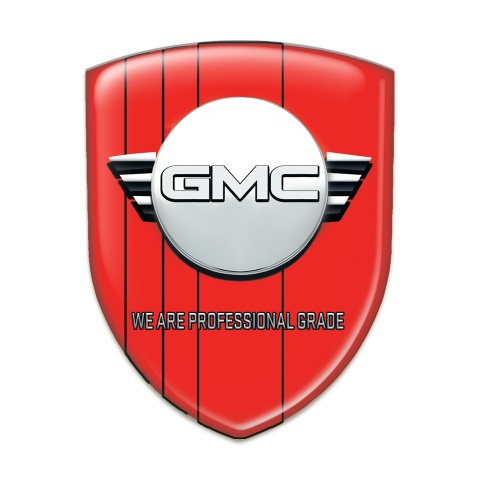 GMC Silicone Badge Red Edition Round Logo 