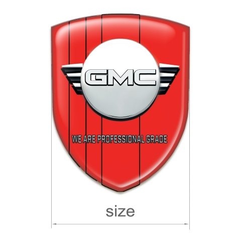 GMC Silicone Badge Red Edition Round Logo 