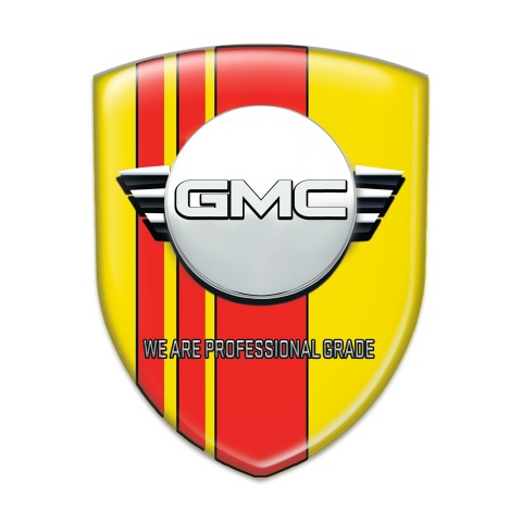 GMC Auto Emblem Yellow with Red Tapes Edition 