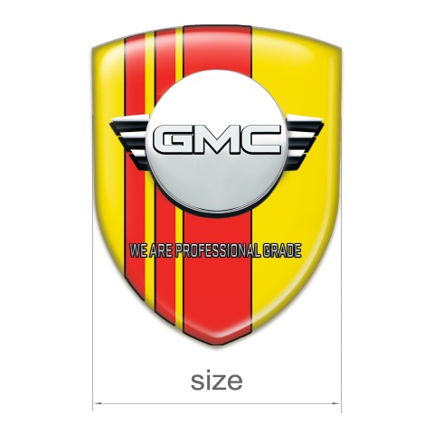 GMC Auto Emblem Yellow with Red Tapes Edition 