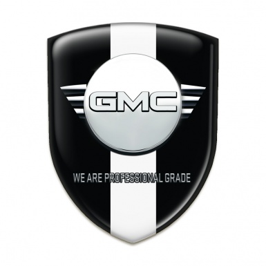 GMC Resin Sticker Black with White Ribbon Version 