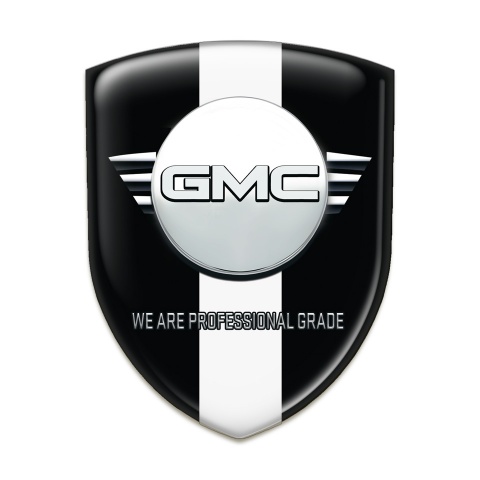 GMC Resin Sticker Black with White Ribbon Version 