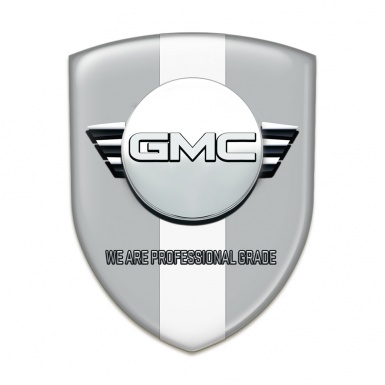 GMC Emblem Exterior Grey with White Ribbon Version 