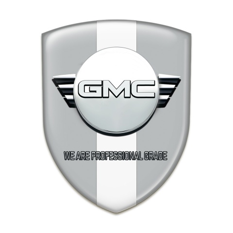 GMC Emblem Exterior Grey with White Ribbon Version 