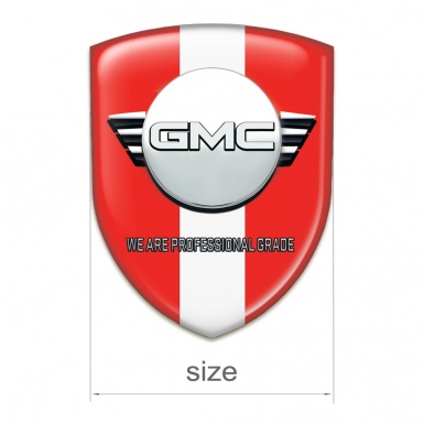 GMC Emblem Interior Red with White Ribbon Version 