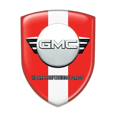 GMC Emblem Interior Red with White Ribbon Version 