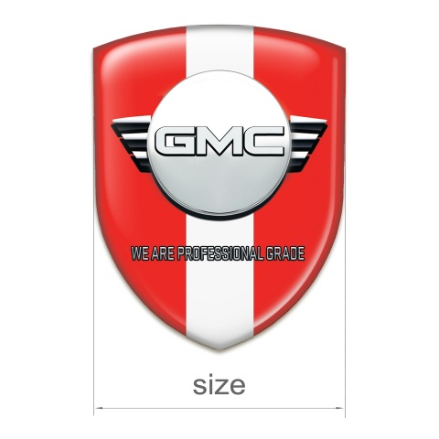 GMC Emblem Interior Red with White Ribbon Version 