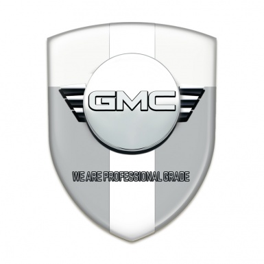 GMC Silicone Badge Grey White with White Ribbon Version 