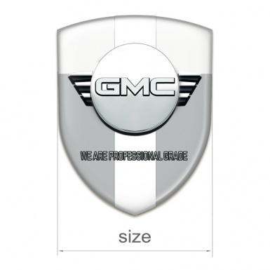 GMC Silicone Badge Grey White with White Ribbon Version 