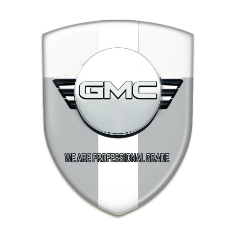 GMC Silicone Badge Grey White with White Ribbon Version 