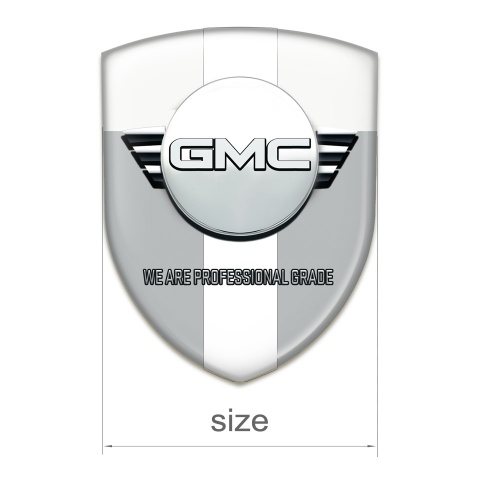 GMC Silicone Badge Grey White with White Ribbon Version 