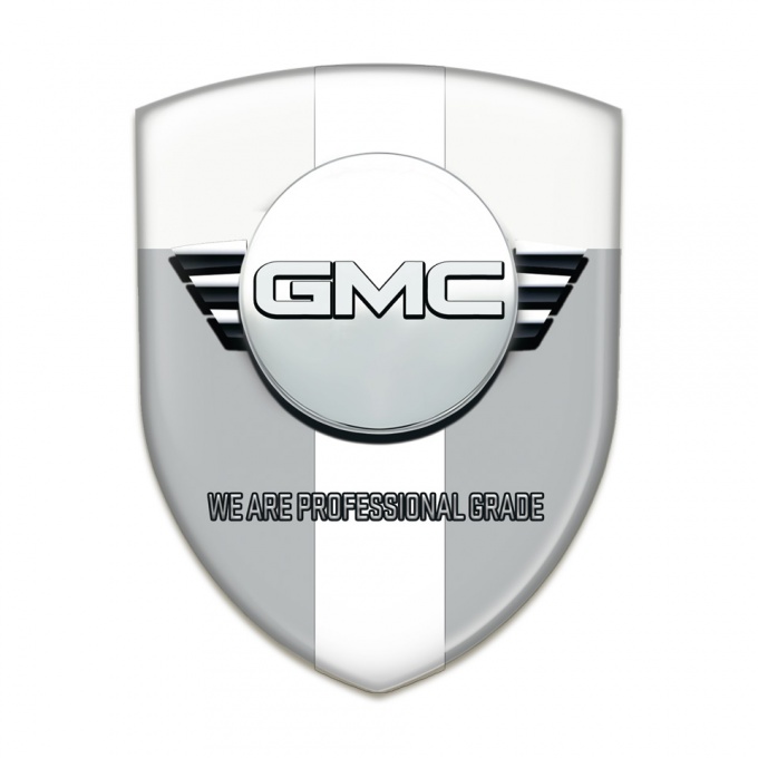 GMC Silicone Badge Grey White with White Ribbon Version 