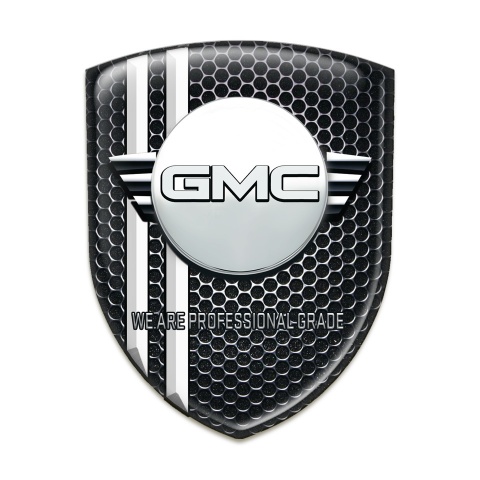 GMC Silicone Emblem Perforated Steel White Stripes Variant 