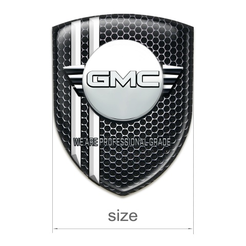 GMC Silicone Emblem Perforated Steel White Stripes Variant 