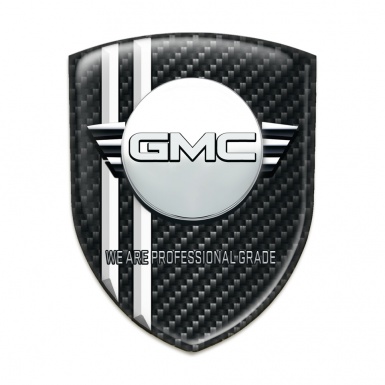 GMC Emblem Exterior Dark Carbon with White Stripes Variant 