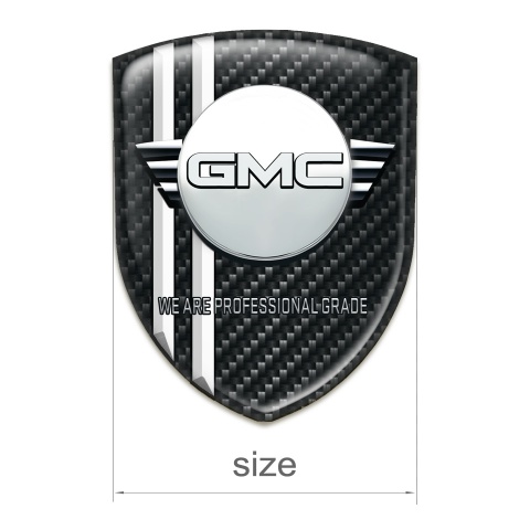 GMC Emblem Exterior Dark Carbon with White Stripes Variant 