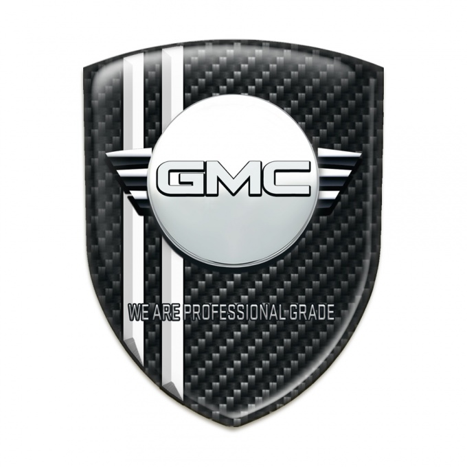 GMC Emblem Exterior Dark Carbon with White Stripes Variant 