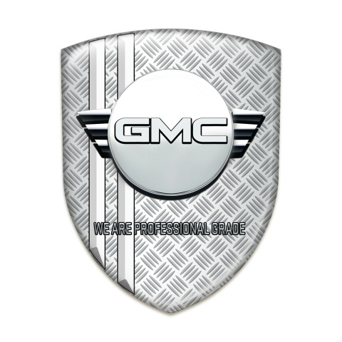 GMC Car Accessories Badge Grid Effect with White Stripes Variant 