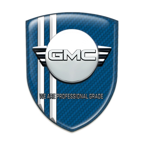 GMC Car Interior Badge Navy Blue Carbon White Stripes Variant 