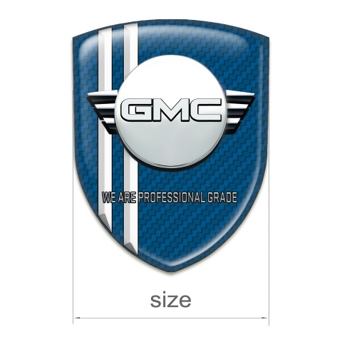 GMC Car Interior Badge Navy Blue Carbon White Stripes Variant 