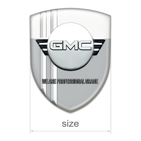 GMC Car Interior Badge Grey White with White Stripes 