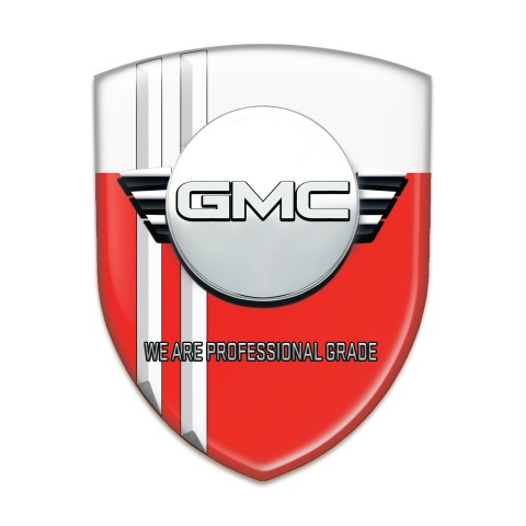 GMC Silicone Shield Red White with White Stripes 