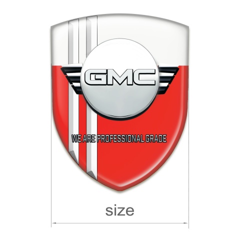 GMC Silicone Shield Red White with White Stripes 